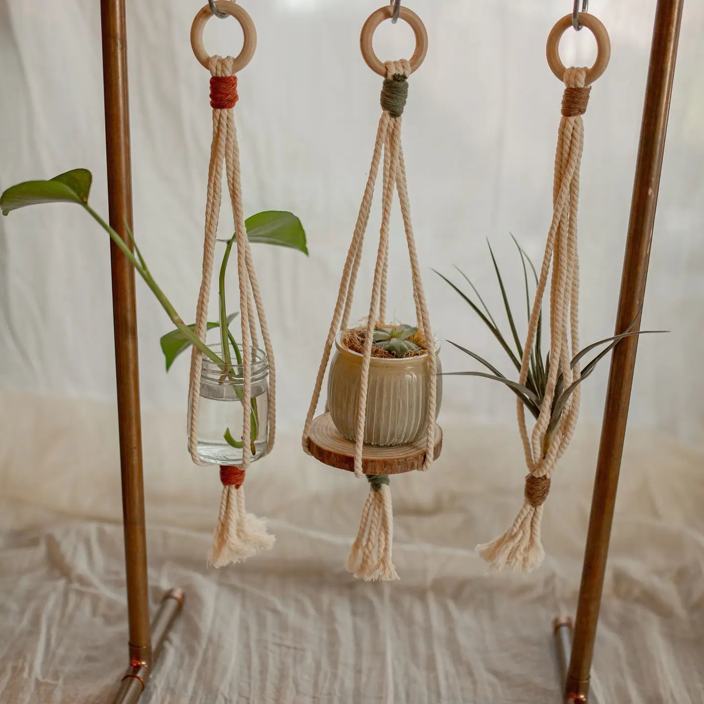 macrame mini plant hanger Macrame