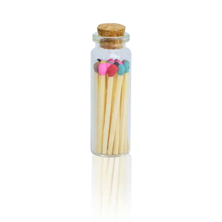 Safety Matches in Glass Jar w/ Cork Lid