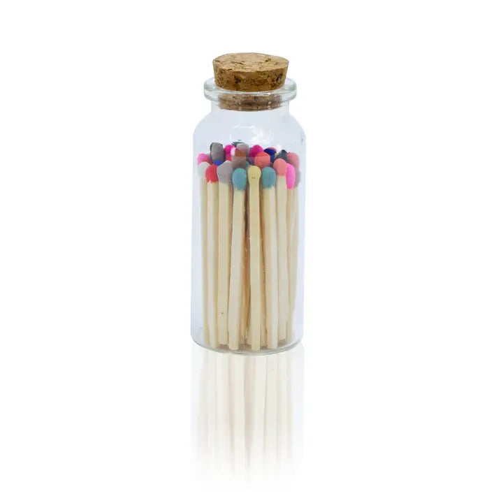 Safety Matches in Glass Jar w/ Cork Lid