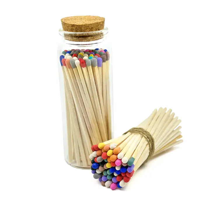 Safety Matches in Glass Jar w/ Cork Lid