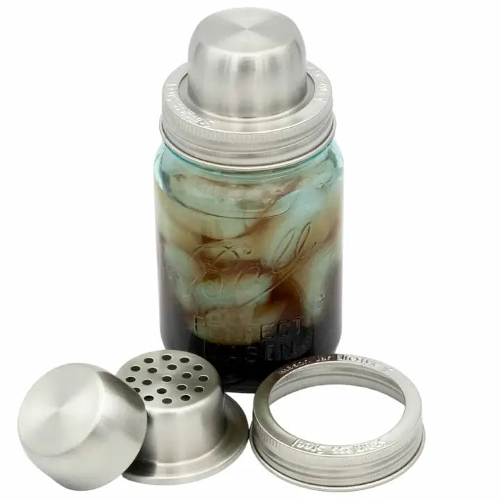 Cocktail Shaker Lid Set for Mason Jar