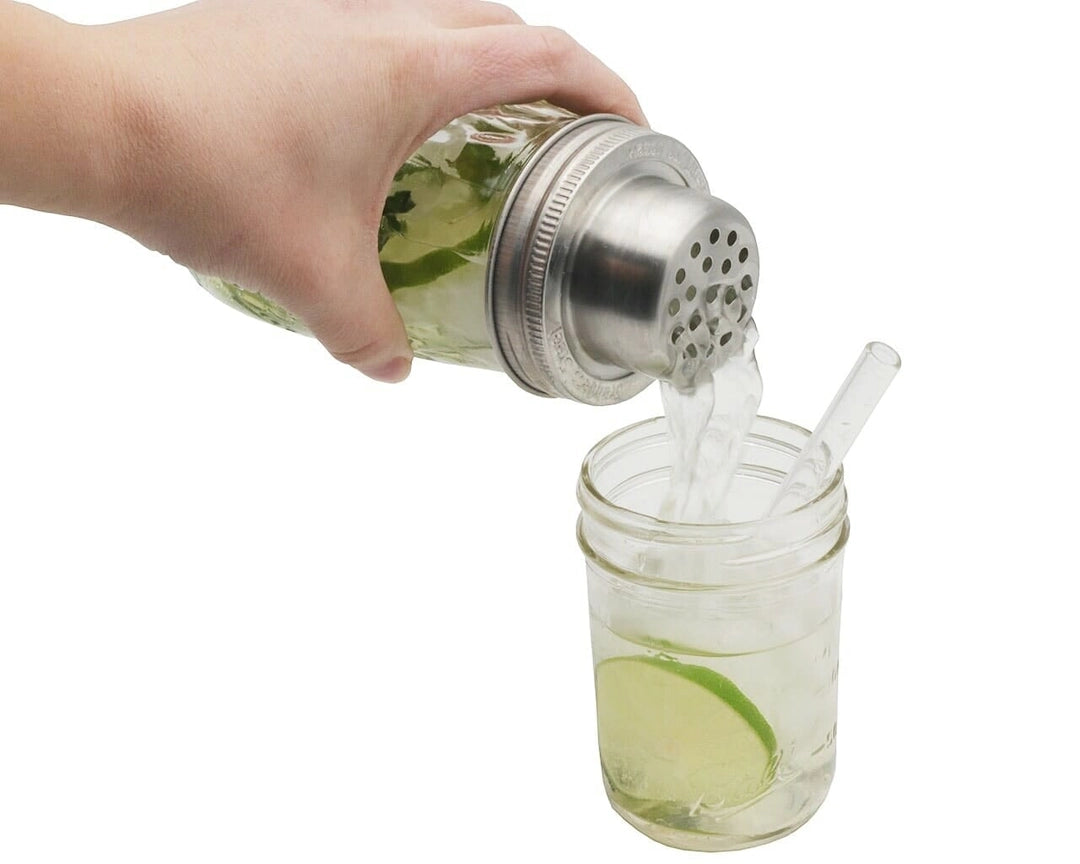 Cocktail Shaker Lid Set for Mason Jar