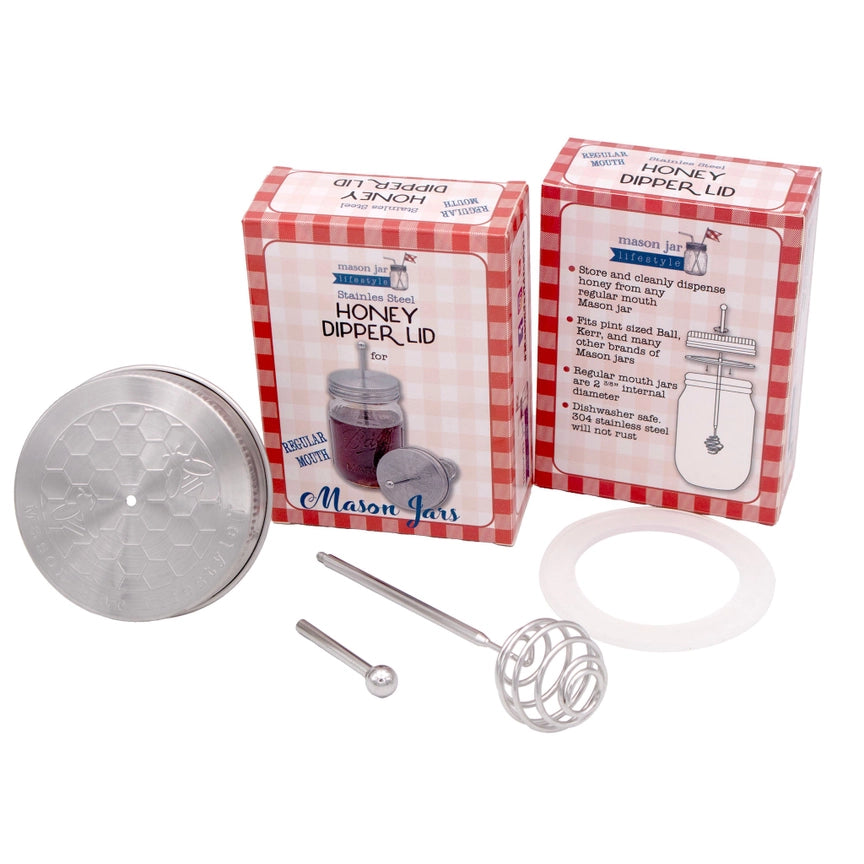Stainless Steel Honey Dipper for Mason Jars