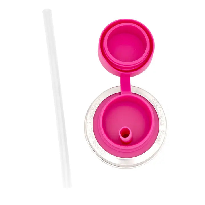 Silicone Pop-Up Straw Lid for Regular-Mouth Mason Jar