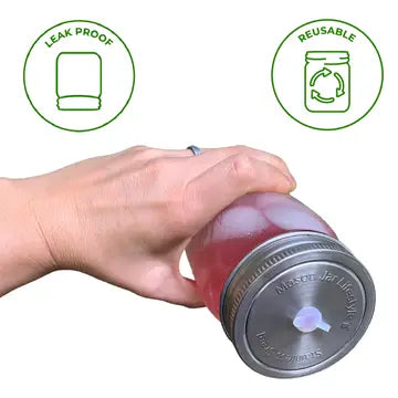 Stainless Steel Straw Hole Lids for Mason Jars
