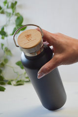 Stainless Steel Water Bottle w/ Bamboo Lid