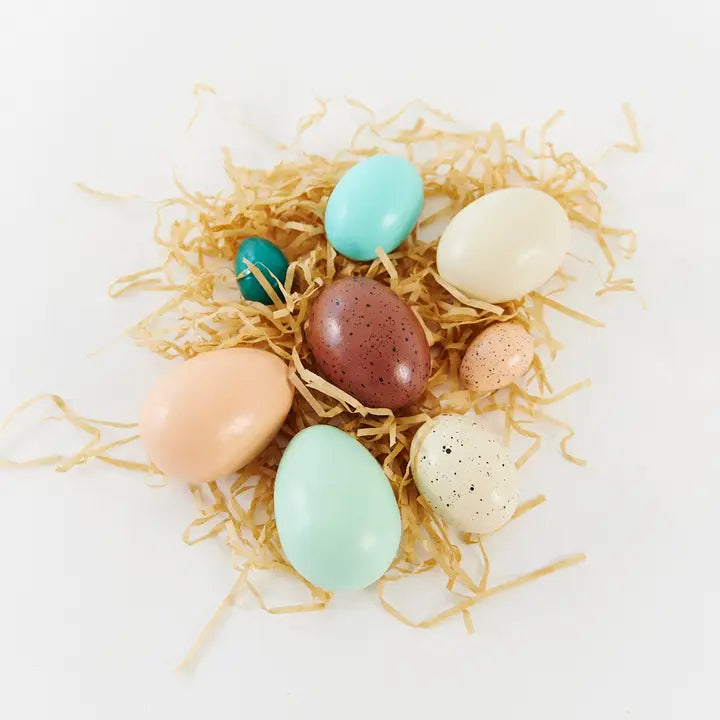 Painted Wooden Eggs (Set of 8)
