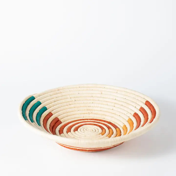 Handwoven Ugandan Raffia Basket