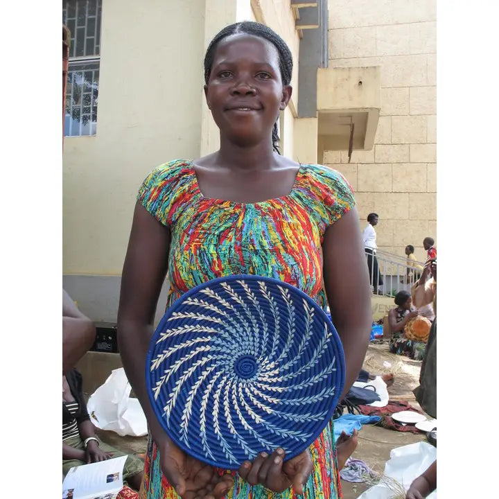 Handwoven Ugandan Raffia Basket