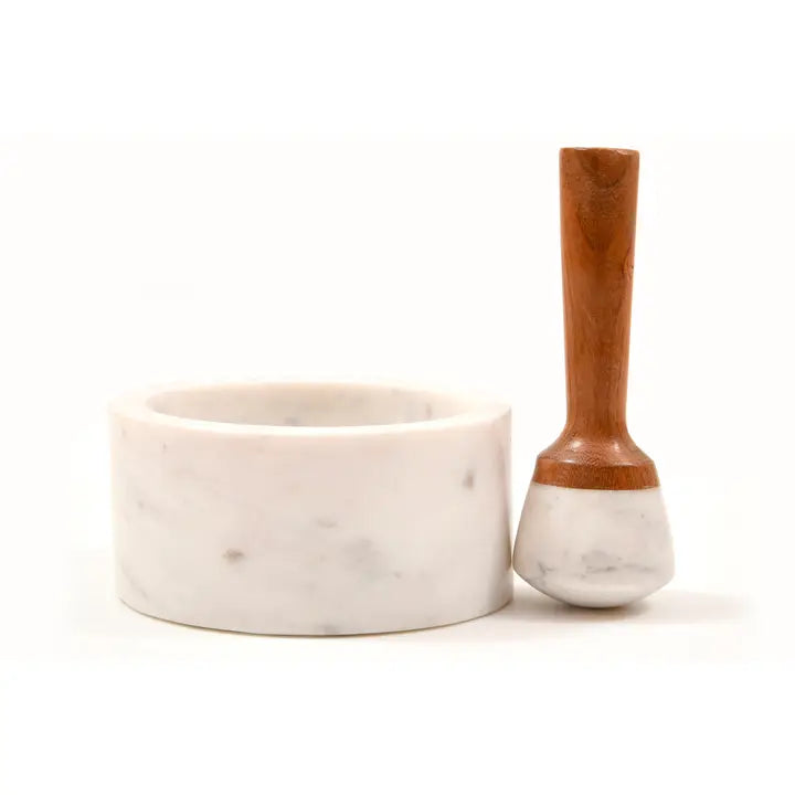 White Marble Mortar & Pestle