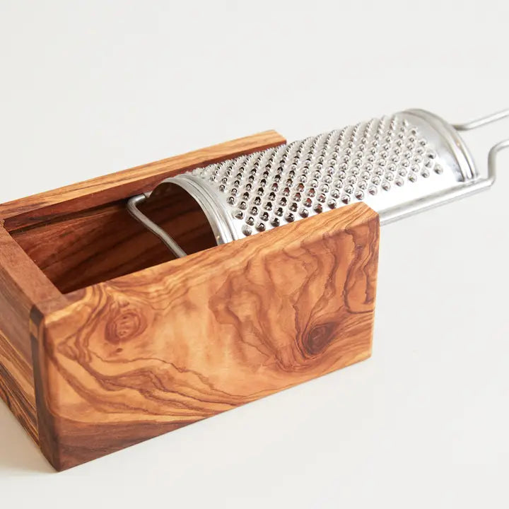 Italian Olivewood Box Cheese Grater