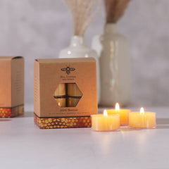 Tea Light Candles – 100% Pure Beeswax