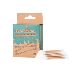 Wooden-Stem Cotton Swabs 100ct