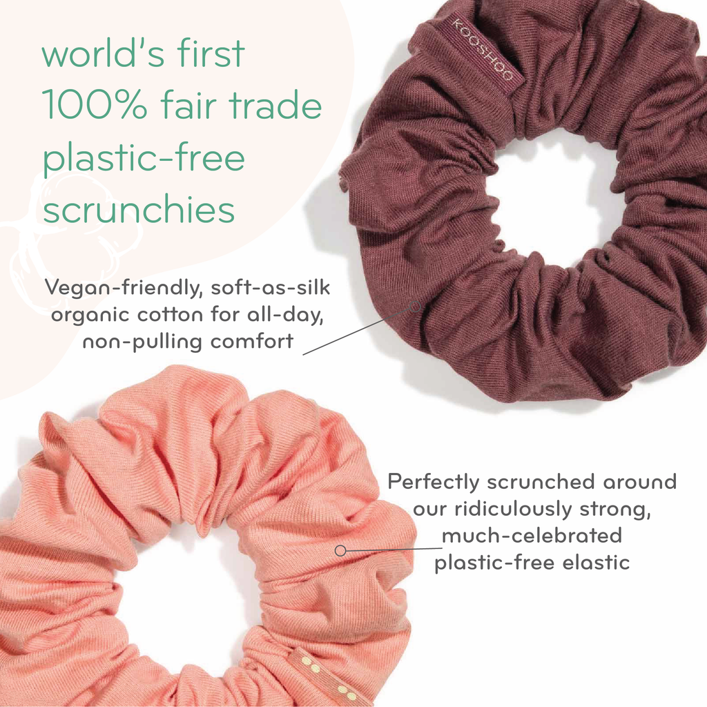 Plastic-free Scrunchies - Black Olive
