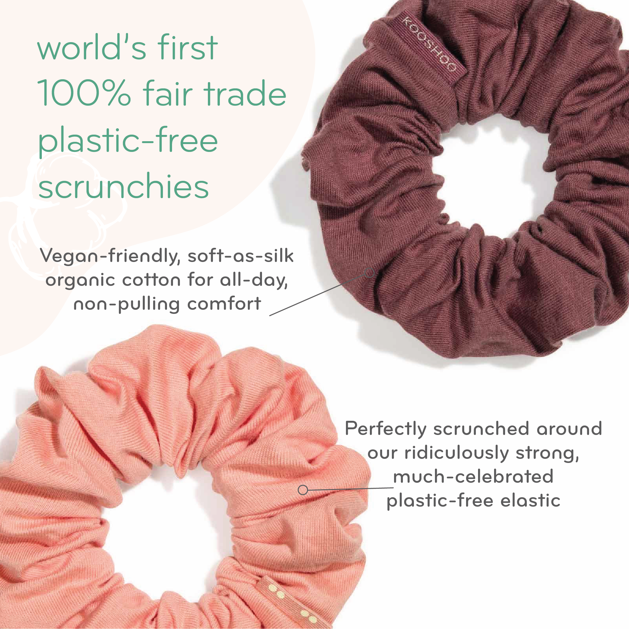 Plastic-free Scrunchies - Black Olive