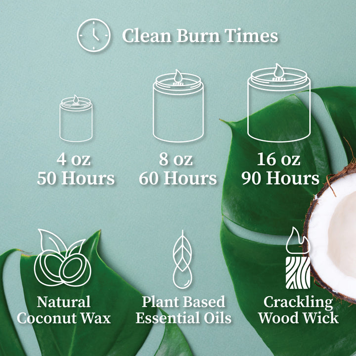 Wood Wick Candle with Natural Coconut Wax