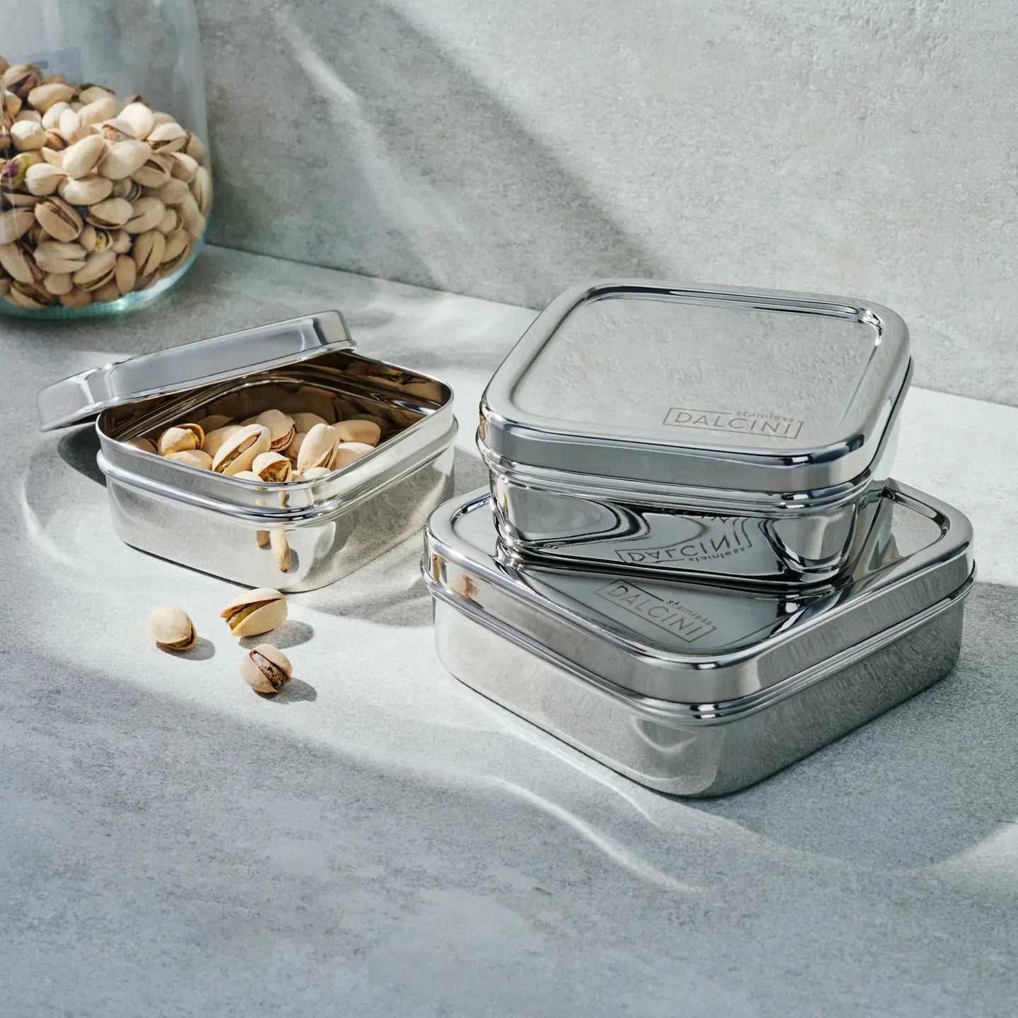 Stainless Steel - Food Storage Square Trio