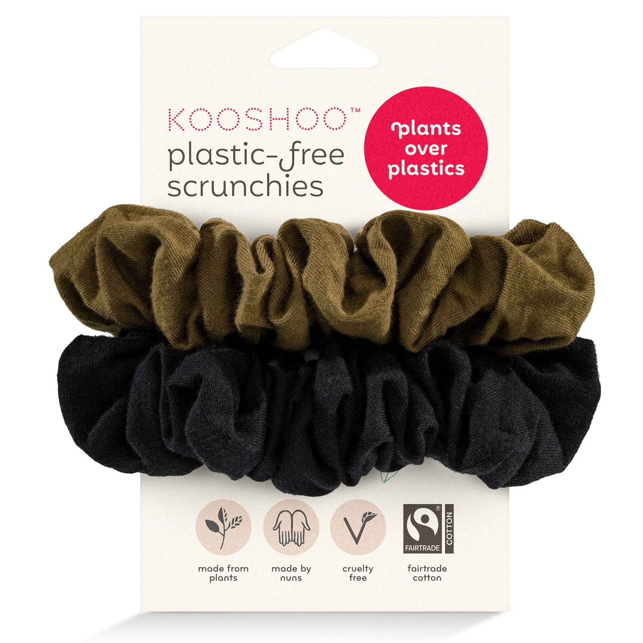 Plastic-free Scrunchies - Black Olive