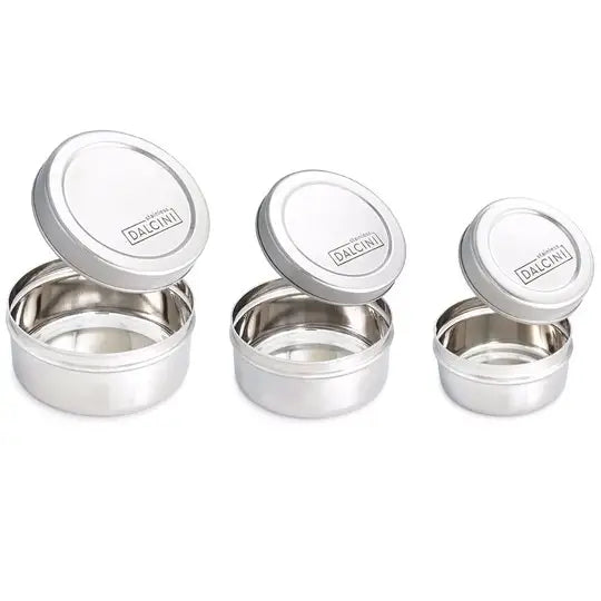 Stainless Steel - Food Storage Round Snack Trio