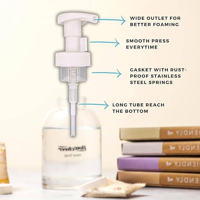 Glass Foaming Soap Dispenser Combo— 4 Refill Tablets