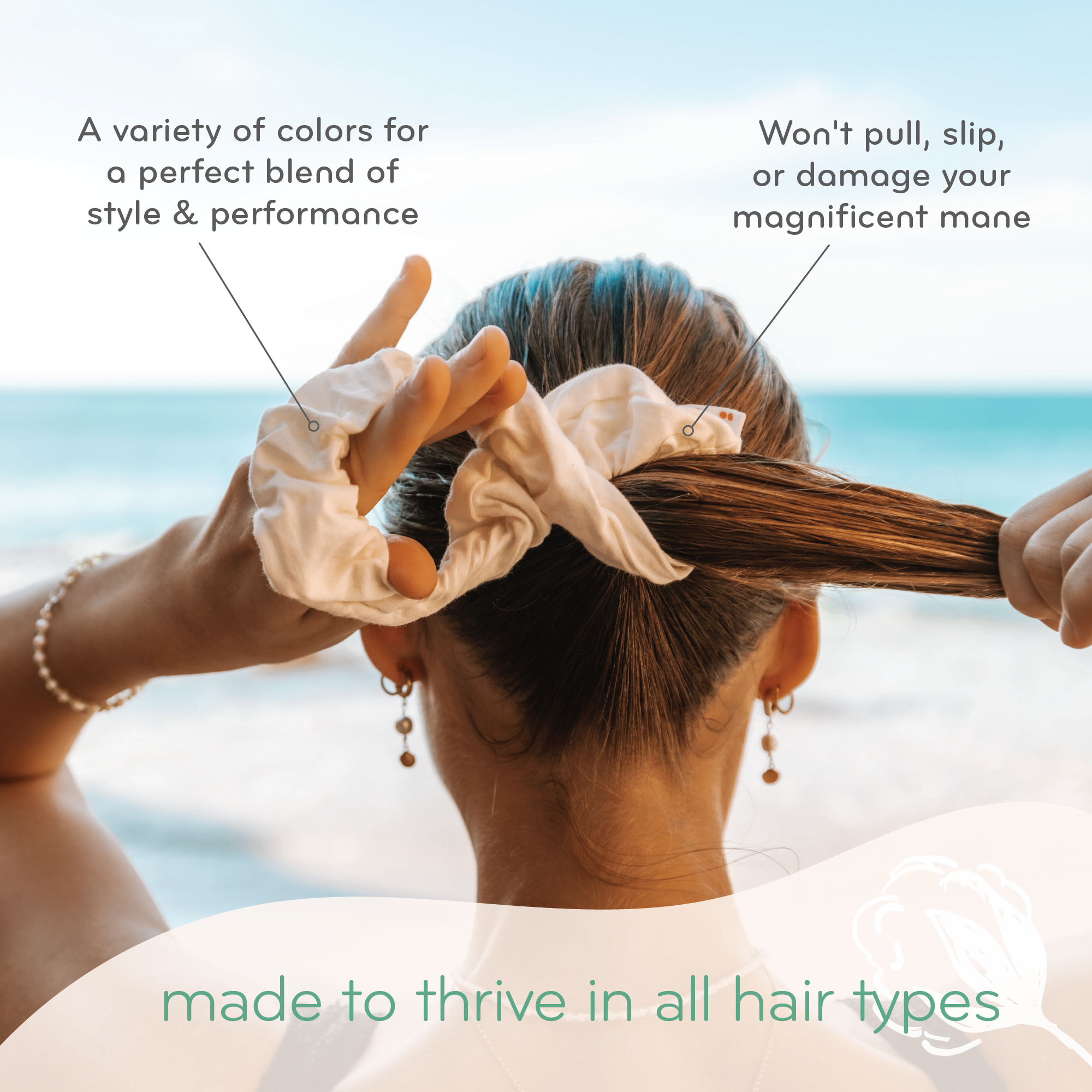Plastic-free Scrunchies - Black Olive