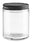 Clear Straight-Sided Glass Jars - Black Metal Cap