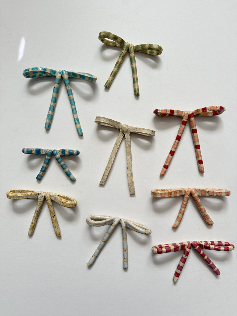 Handmade Ceramic Bow Utensil Rest