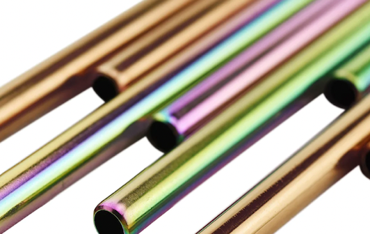 Rainbow Metal Straw
