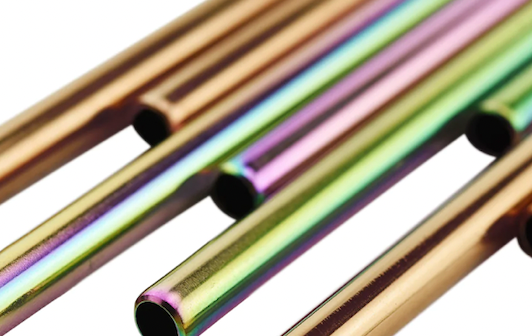Straw - Rainbow Metal