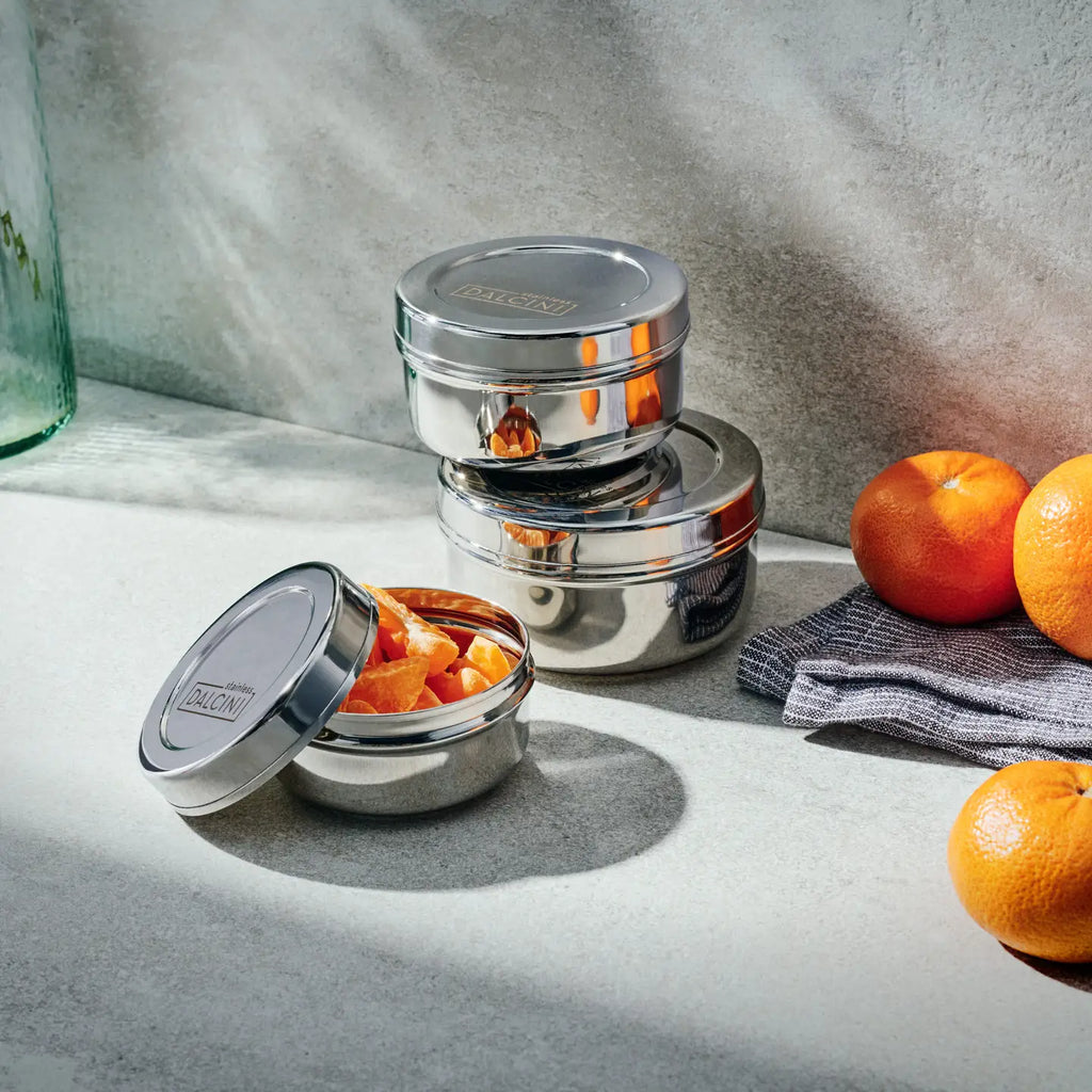 Stainless Steel - Food Storage Round Snack Trio