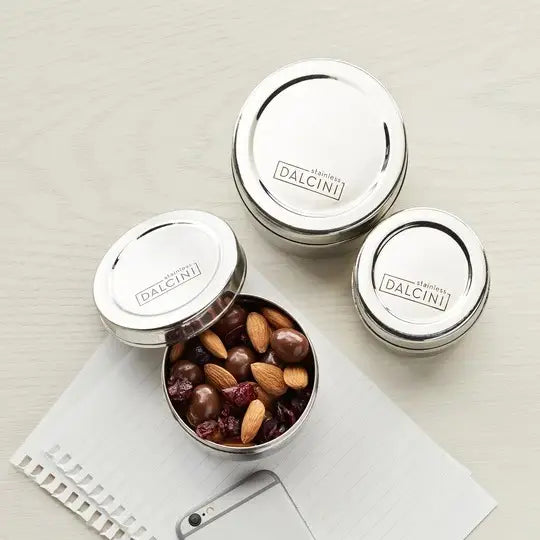 Stainless Steel - Food Storage Round Snack Trio