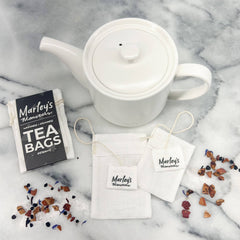 Organic Reusable Tea Bags: Set Of 2 - Linen