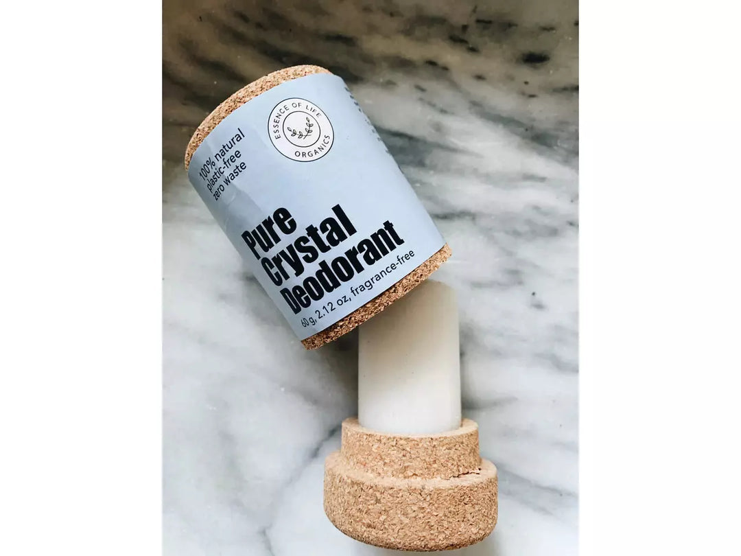 Crystal Deodorant Stick, in Zero Waste Cork Packaging