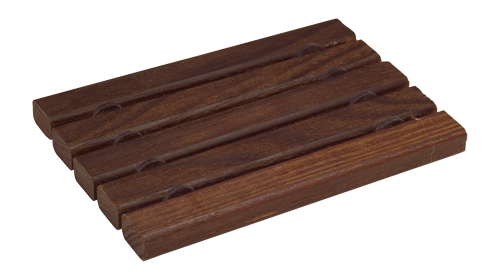 Soap Dish - Wood with silicone spacers