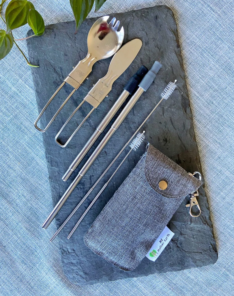 Collapsible Straw and Cutlery Set