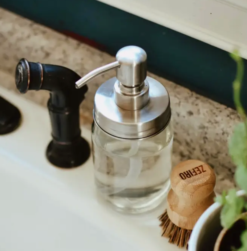 Soap Pumps for Mason Jars - Stainless Steel