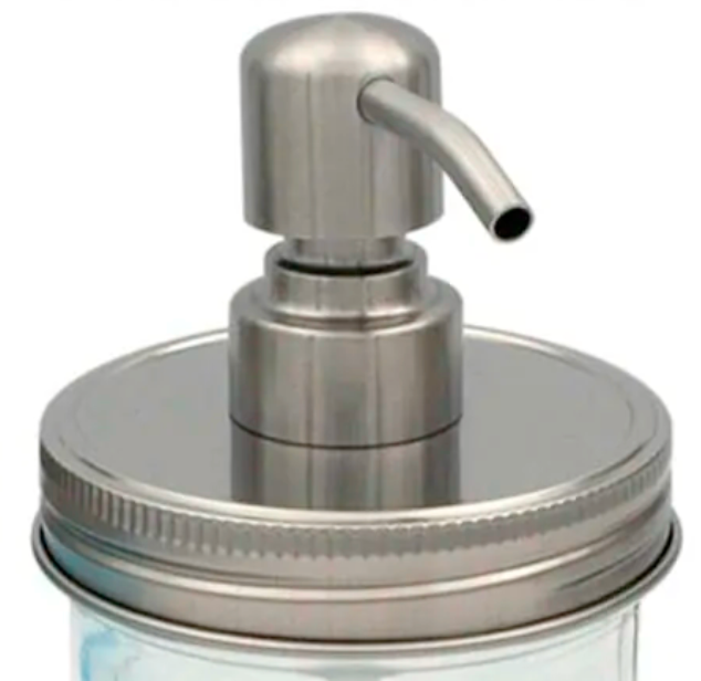 Soap Pumps for Mason Jars - Stainless Steel