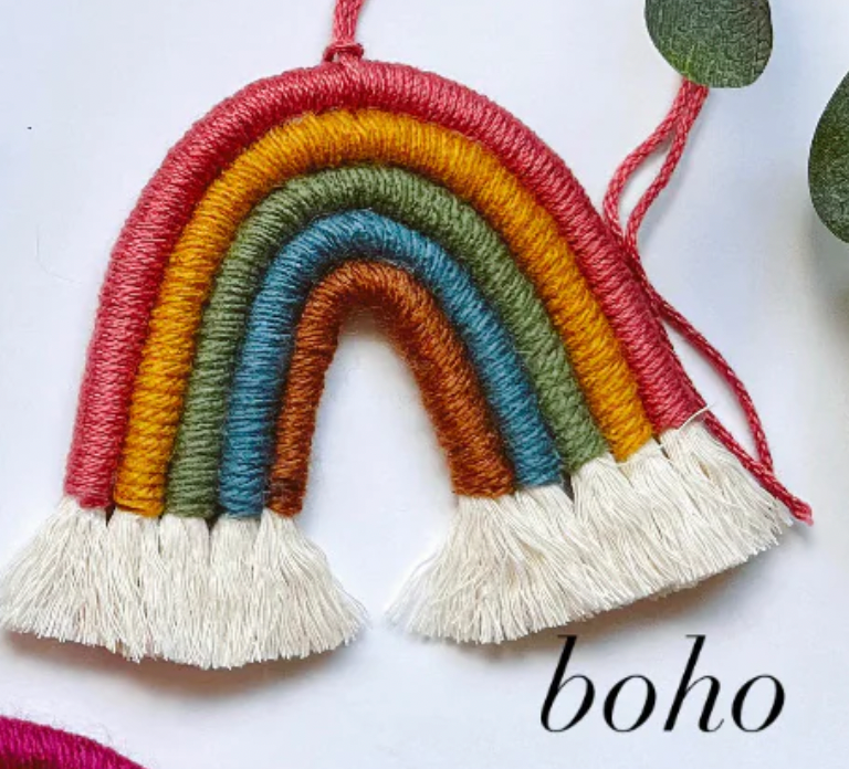 Macrame Rainbows - Ornament