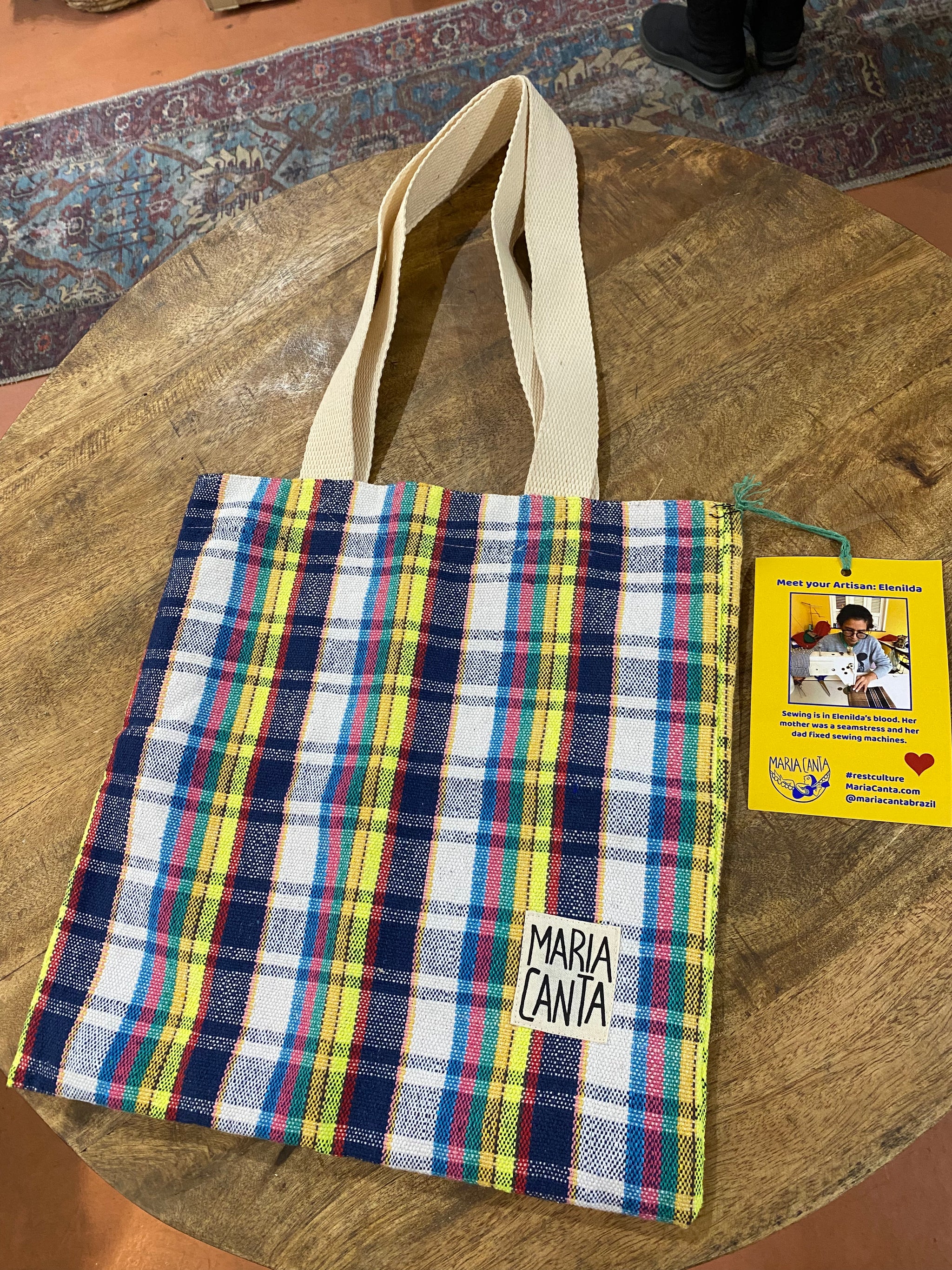 Plaid Tote Bags - Maria Canta