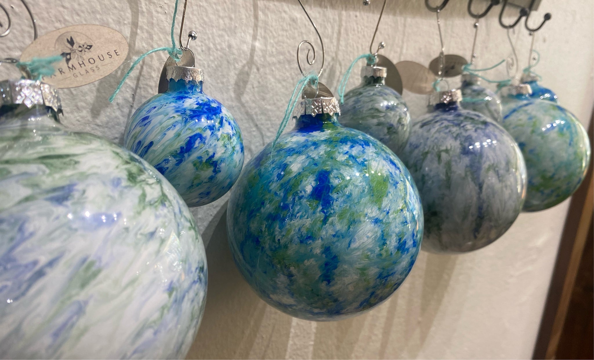 Farmhouse Glass Bulb Ornaments